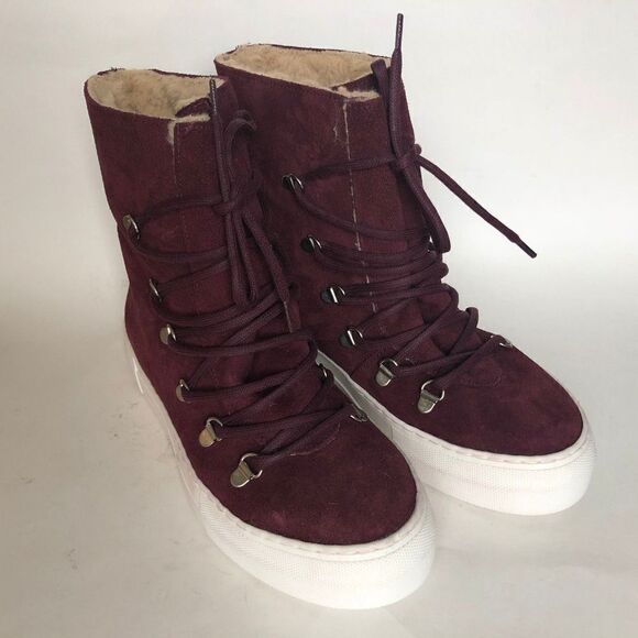 JC Play Womens Sneaker Platform Boots Lace Up - Picture 2 of 8